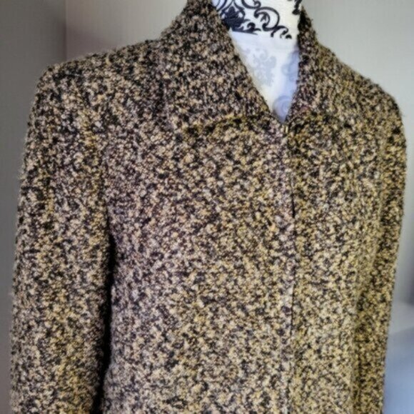 Liz Claiborne Zip Blazer  Shearling Jacket Sz 12 - Picture 2 of 12